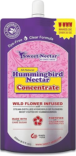 Miniatura 10 de sweet-seed Néctar de colibrí, concentrado (8.5 onzas), hace 3 veces el volumen, prolonga la vida útil del néctar para comederos de colibríes