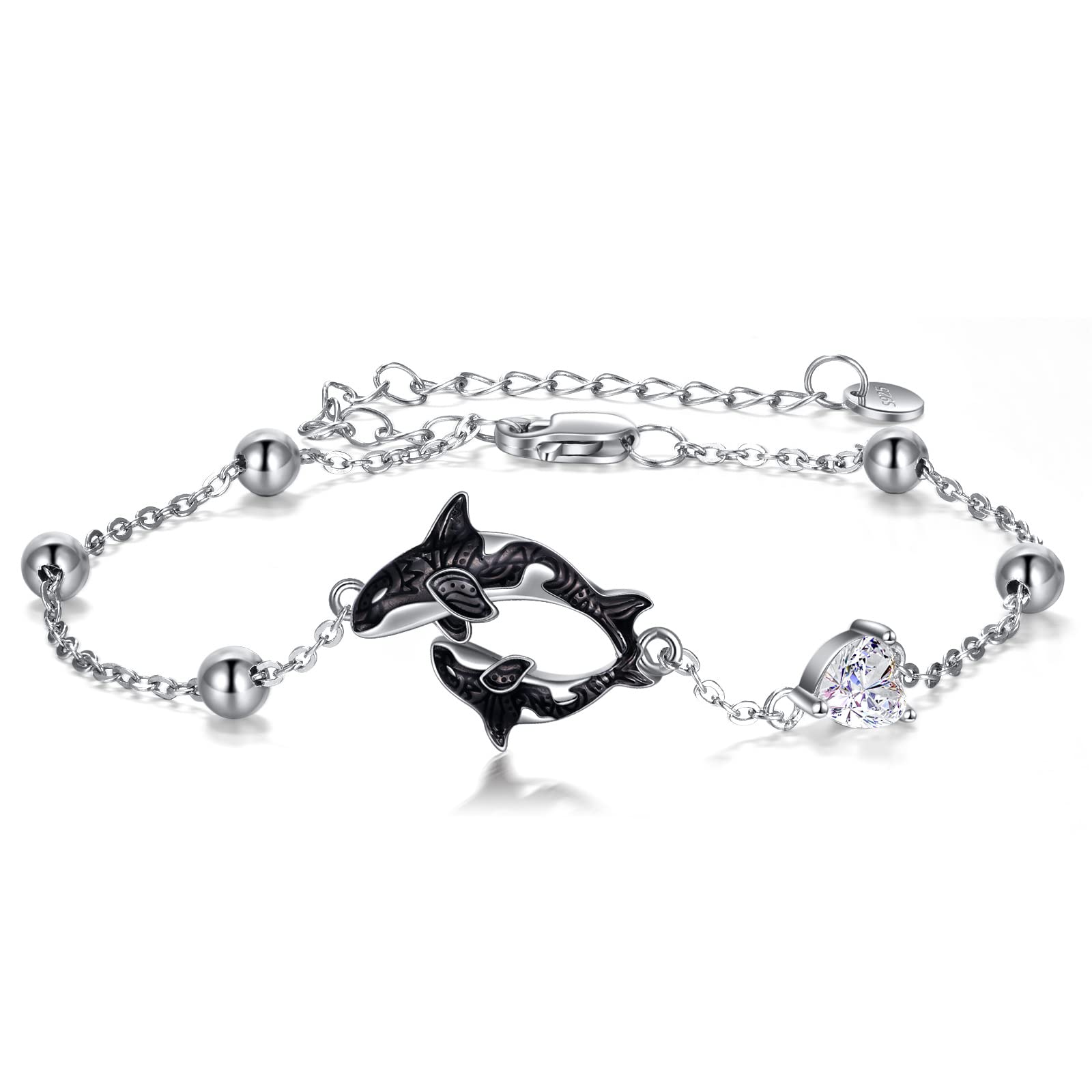 Bracciale da bambina e da bambino in oro 9 kt con corallo e stella