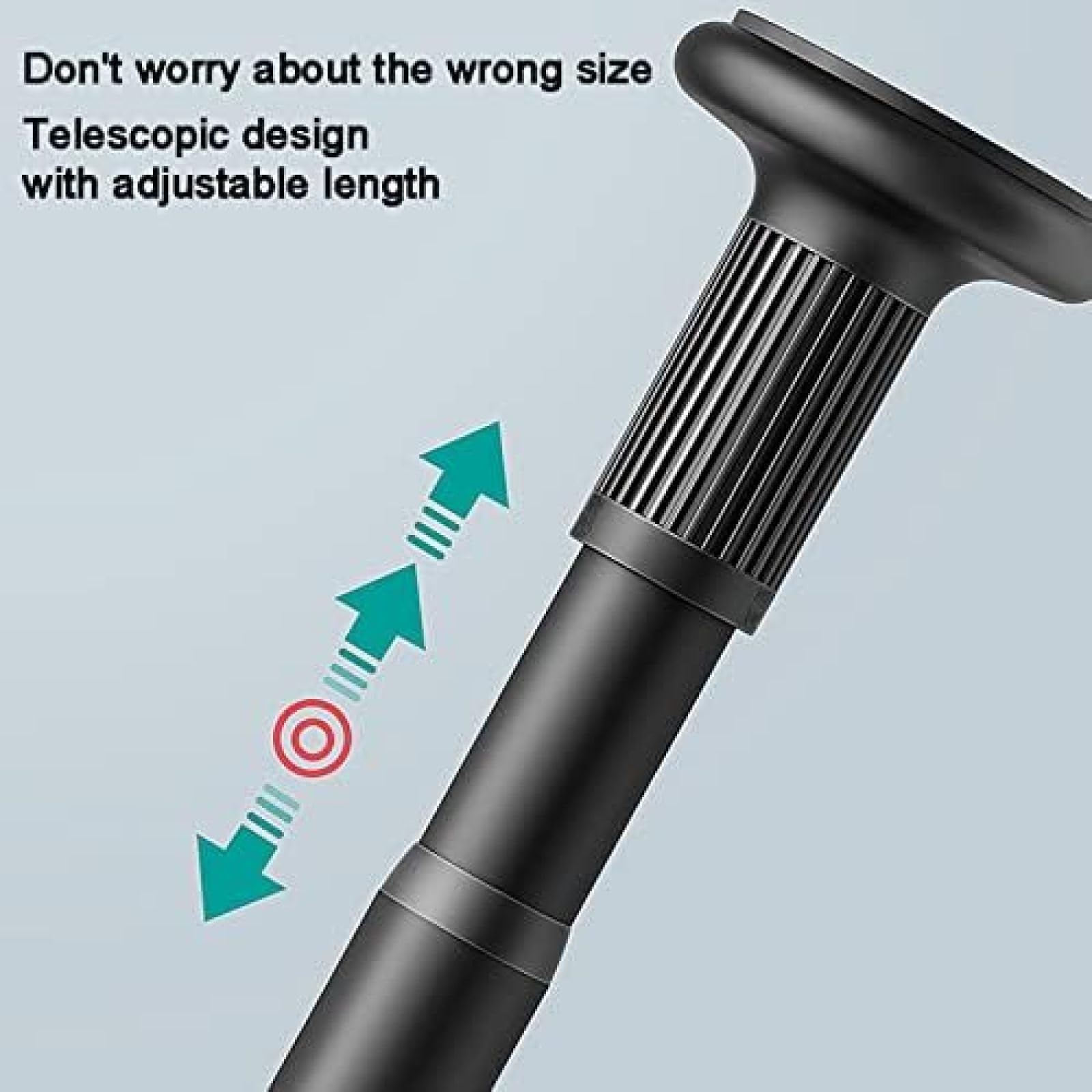 D Asta in acciaio inox Teon Rod senza trapano telescopico ain Rod Multifunctal per armadio finestra porta camera Det 110-190 cm (43-75 pollici)