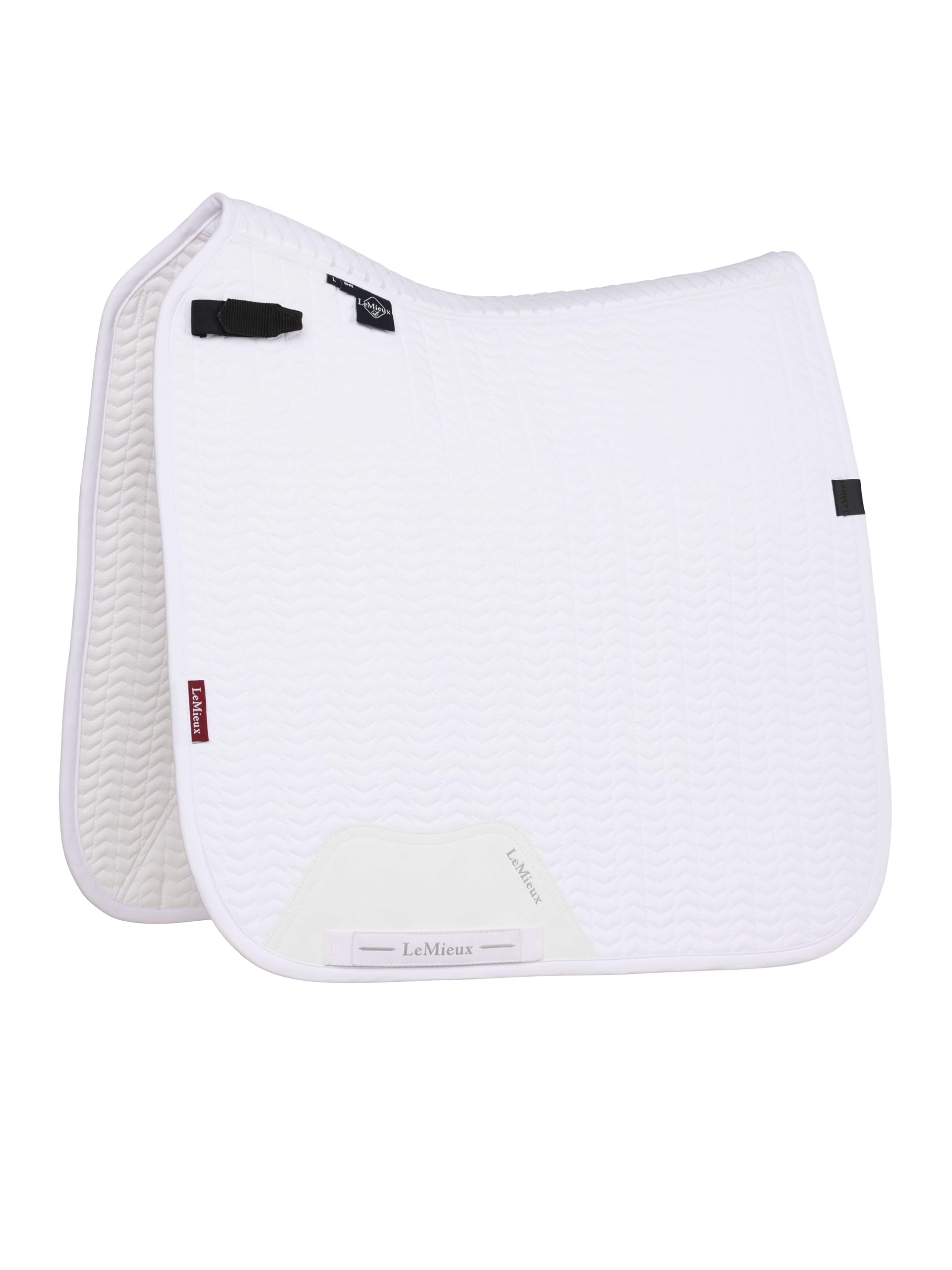LeMieux Essence Dressage Square - Soft Shell Upper and Self Cooling Liner - High Wither - White - Small/Medium โ image 1