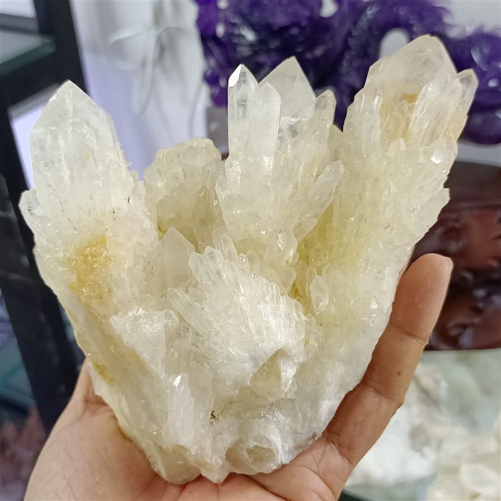 Hogar Blanco Natural Piña Energía Hogar Oficina Decoración Regalo Reiki Espiritual Feng Shui Adornos (Size : 1.8-2.0kg) (Size : 2.6-3.0kg)