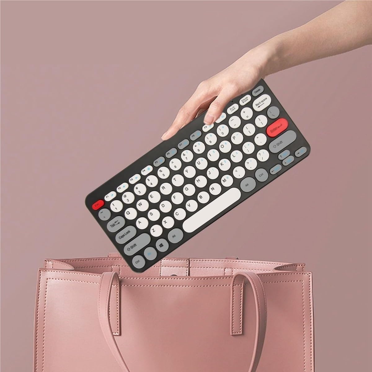 Klawiatura i Mysz do Gier, Kombinacja Klawiatury Komputerowej I Myszy Cicha Konstrukcja Myszy 2.4G Nadaje Się Do Laptopa I Komputera Wodoszczelna Klawiatura i Mysz(Multi-colored1)