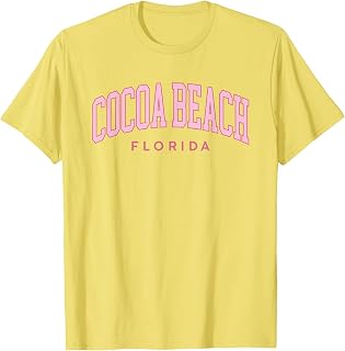 Cocoa Beach Florida Retro Preppy Throwback Pink Girls T-Shirt