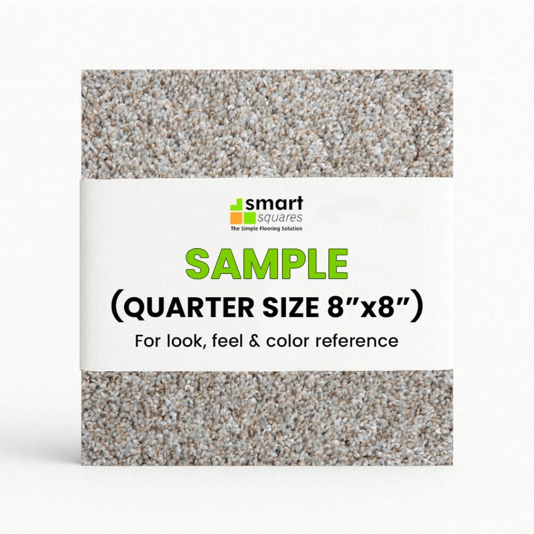 Smart Squares Easy Street Premium Made in The USA Carpet Tiles 8x8 Inch, Soft Padded, Seamless Appearance, Peel and Stick for Easy DIY Installation (