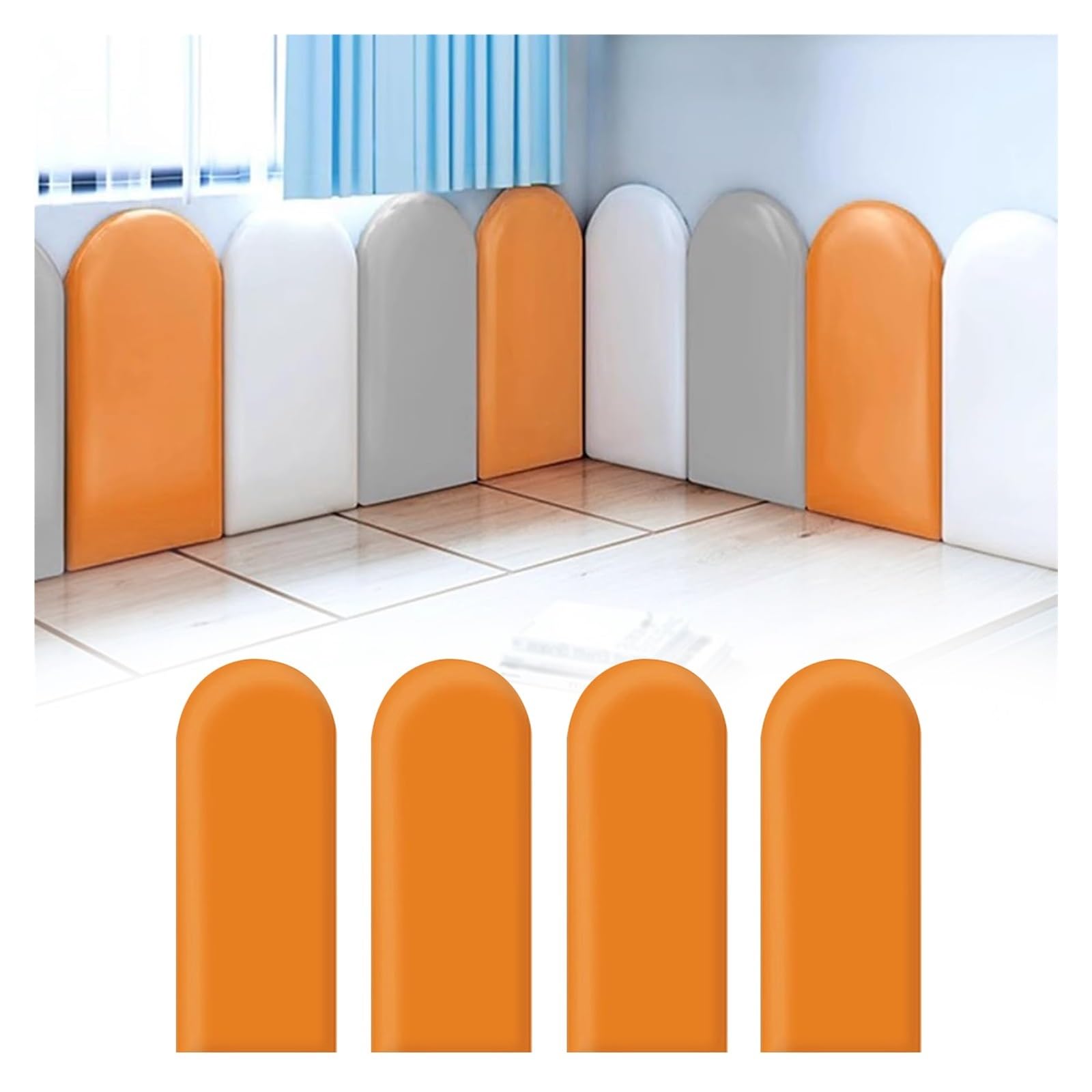NURUGURE Upholstered Wall Panels PU Leather Easy Install Padded Wall Covering for Headboard Bedroom Playroom