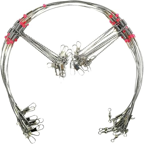 Miniatura 9 de 10pcs Fishing Wire Leader Saltwater Tackle Rig,70LB High-Strength Fishing Wire Gear Equipment for Lures Bait Hooks,Arms 1234,Arm 2.764.72in Available