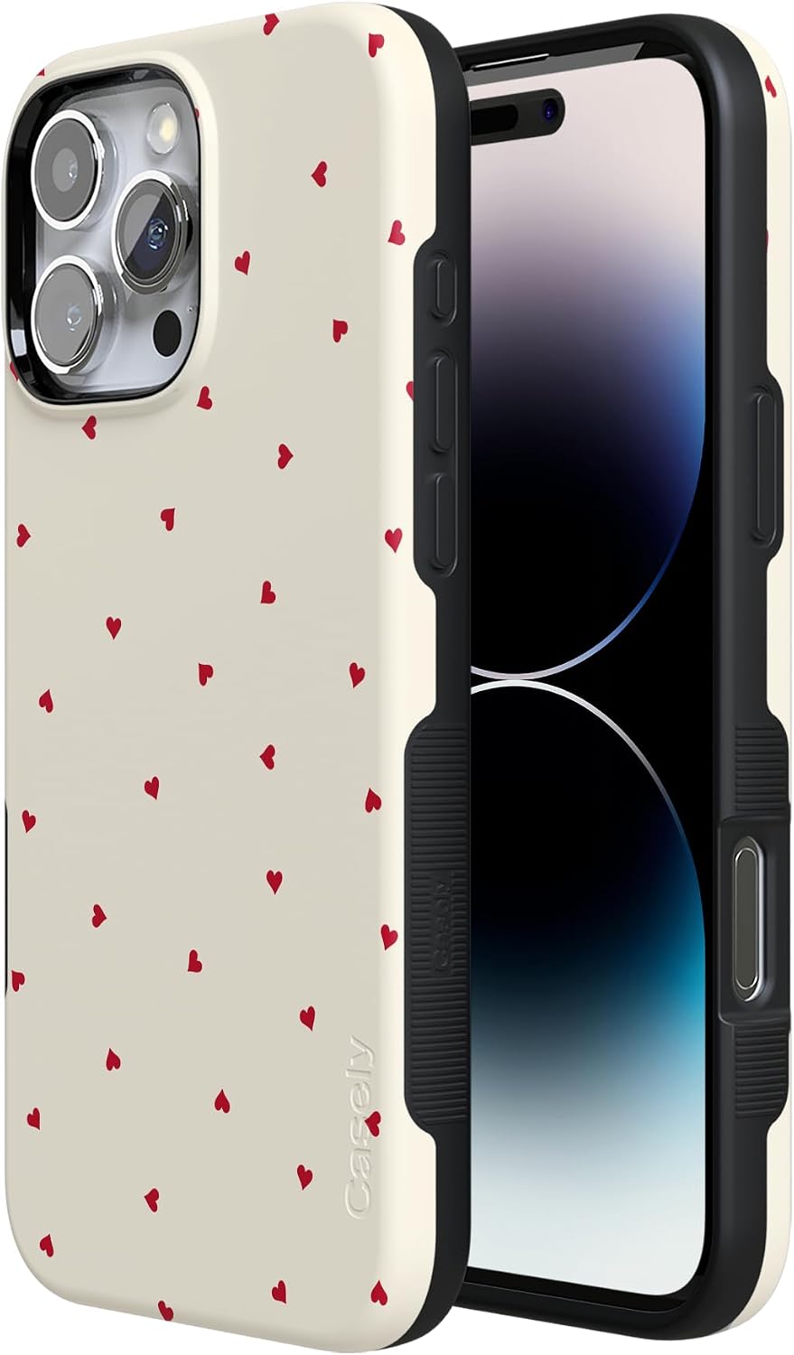 Casely iPhone 16 Pro Case | Be Mine | Tiny Hearts | Bold Protective Design | Compatible with MagSafe