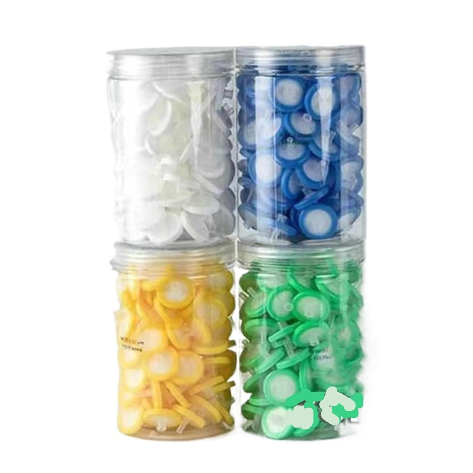 Filtr igłowy 100 szt. jednorazowych filtrów do strzykawek Luer 33 mm, nylonowe, PES i PVDF, z membraną 0,22/0,45 µm (33 mm 0,22um PVDF)
