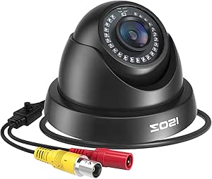 ZOSI 2.0MP FHD 1080p Dome Camera Housing Outdoor Indoor (Hybrid 4-in-1 CVI/TVI/AHD/960H Analog CVBS),24PCS LEDs,80ft IR Night Vision,CCTV Security Camera with 105° Wide Angle