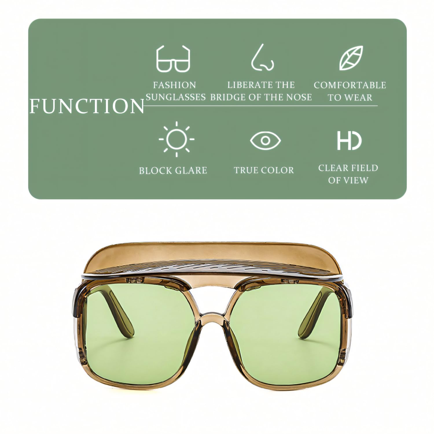 Gafas de sol polarizadas, diseño clásico y retro con personalidad y visera únicas, incluye funda portátil