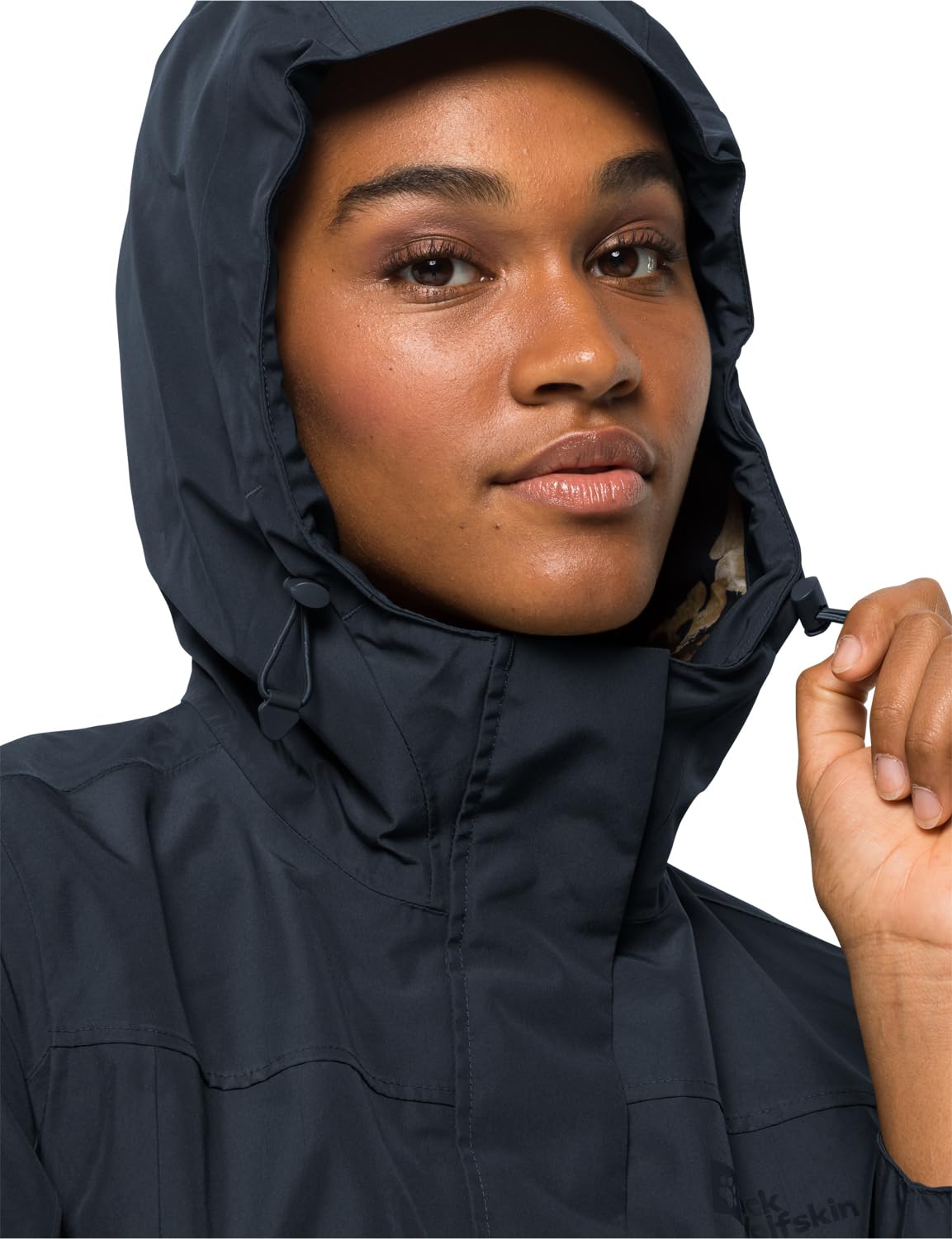 Jack Wolfskin Damen Cape York Paradise Coat, Wetterschutzjacke aus recyceltem TEXAPORE ECOSPHERE, Regenmantel mit Allover-Print auf der Innenseite, wasser- & winddicht