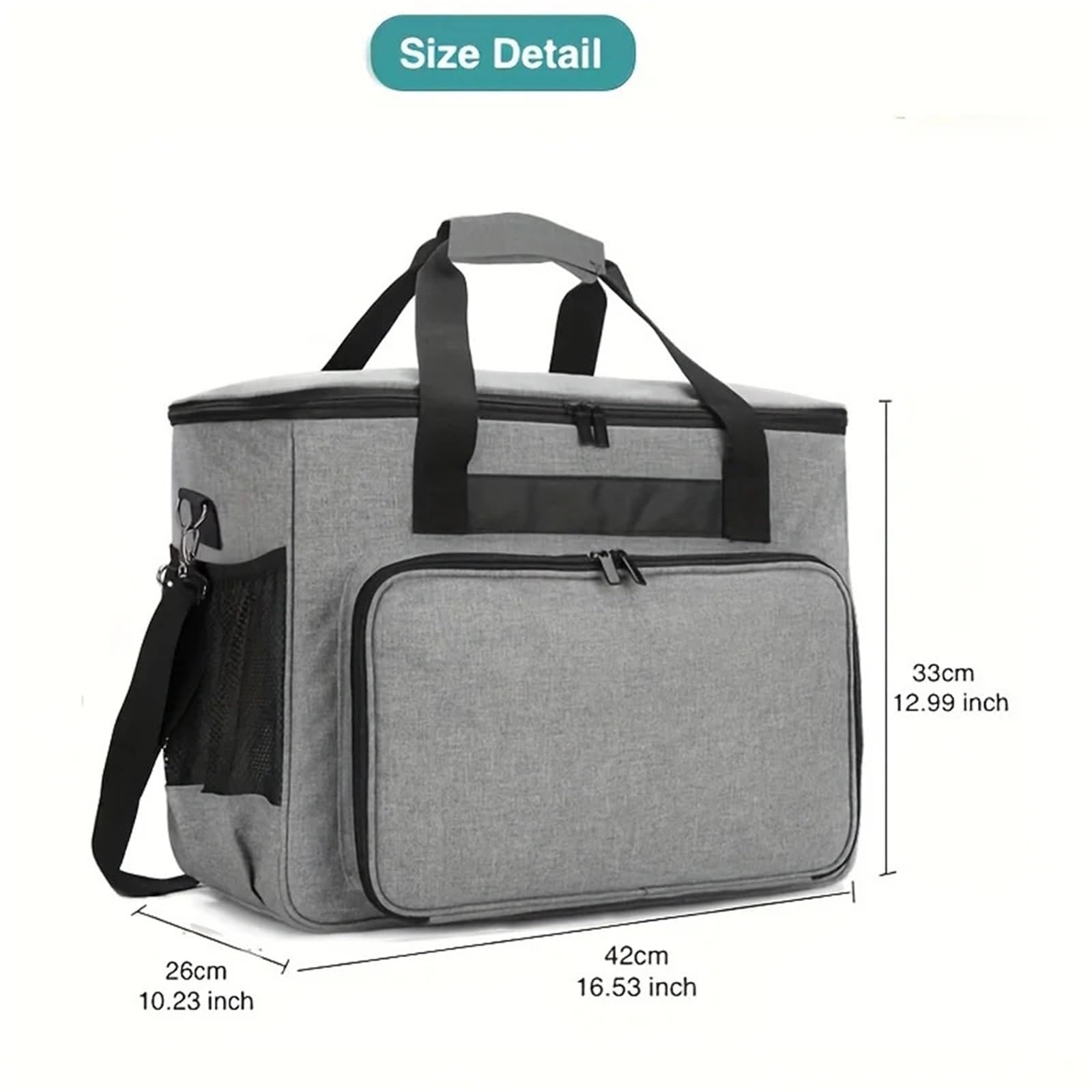 UBOHUZ Nähkasten, gepolsterte Aufbewahrungstasche mit mehreren Taschen und Zubehör-Organizer, stilvolle Reisetasche für Hause Reise