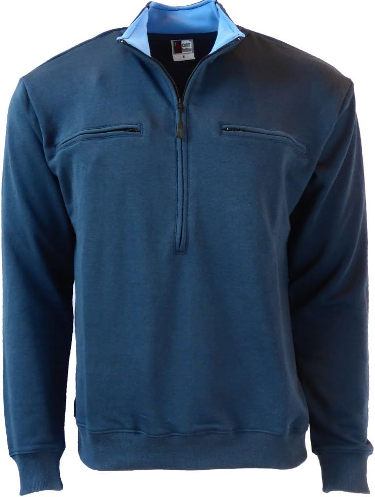 Port FashionsMen's Easy Port Access Chemo Pullover in French Tarry - Best Gift for Cancer Patients