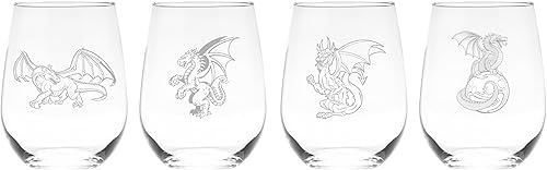 Dragon stemless wine glass (set of 4)