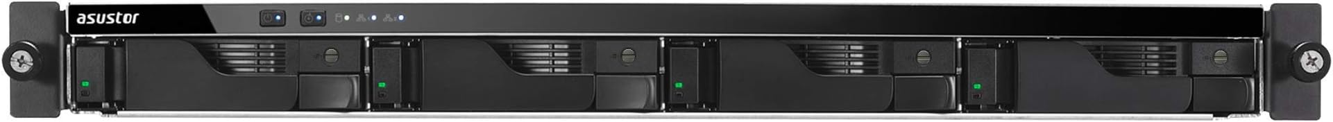 Asustor Lockerstor 4RS AS6504RS - 4 Bay NAS, Quad-Core 2.1GHz CPU, 2.5GbE Port, 8GB DDR4, 1U Rackmount Server (Diskless)