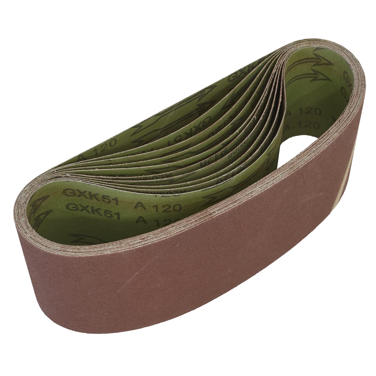 Sealey WSB61120 Worksafe 100 x 610mm Sanding Belt 120Grit - Pack of 10