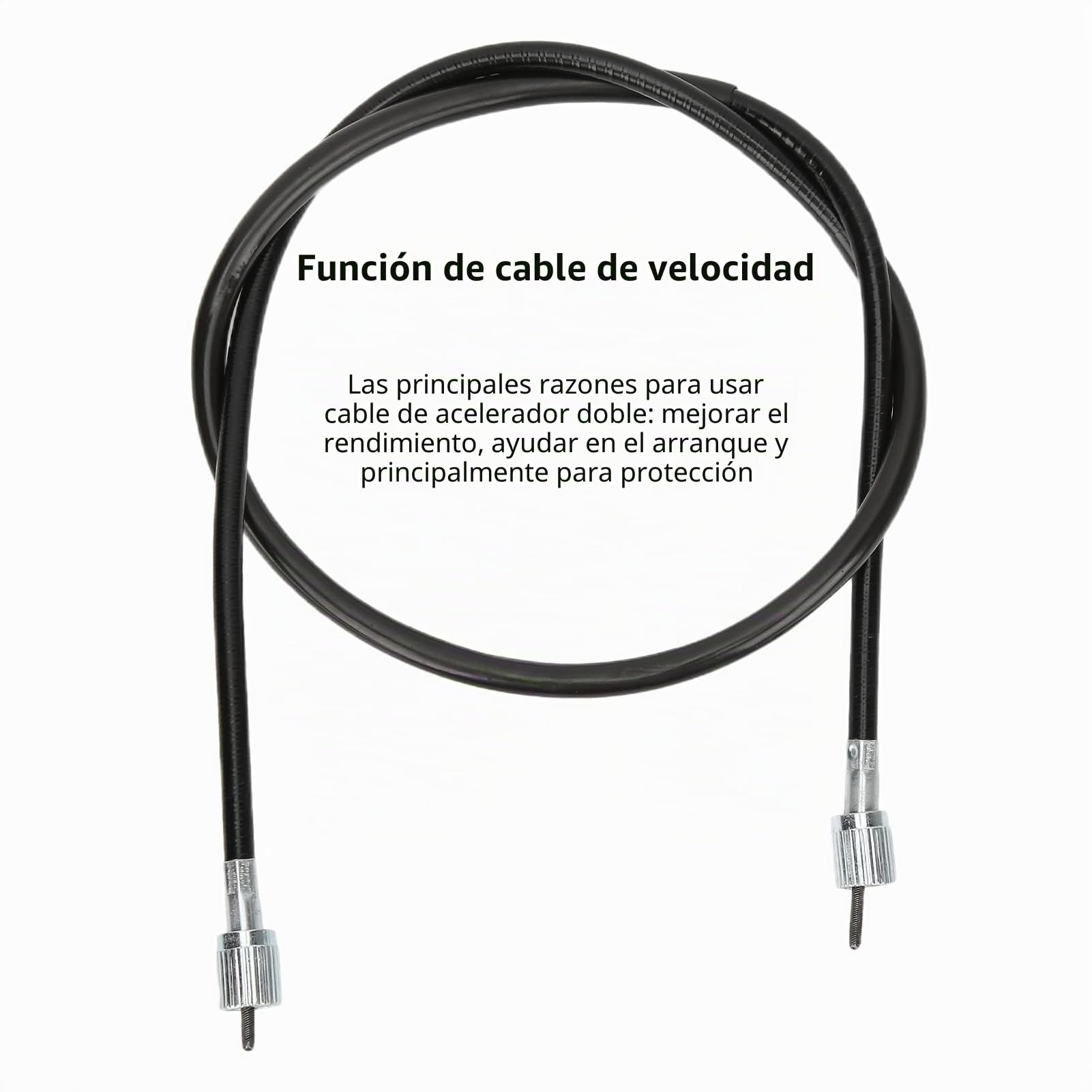 Cable de velocímetro de 39", Cable de velocímetro, Cable de Repuesto, Compatible con Scooters Chinos, ciclomotores, ATV, Go Karts