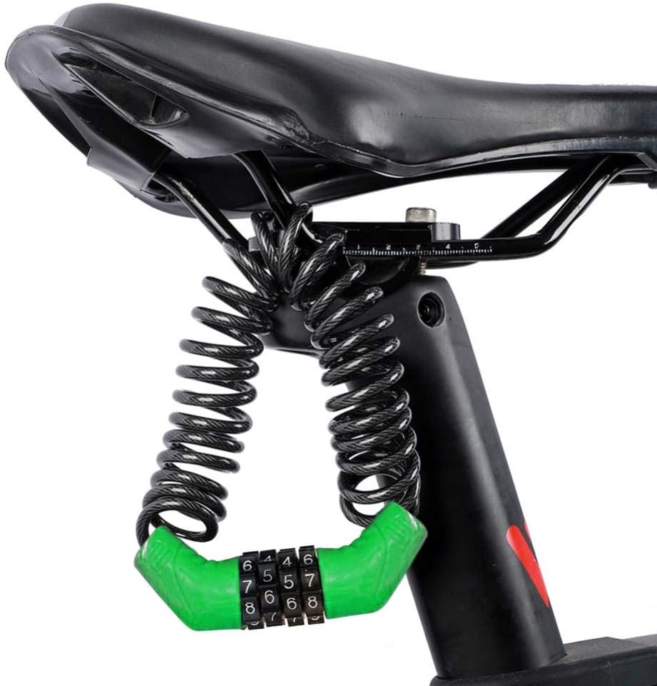 Bike Lock, Bike Lock Mini Portable Universal Helmet Anti-theft Motorcycle Cable Lock Colour Safety Lock Accessories lock(Orange)