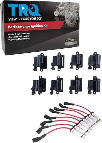 TRQ Ignition Kit Ignition Coil Spark Plug Wire Set 9