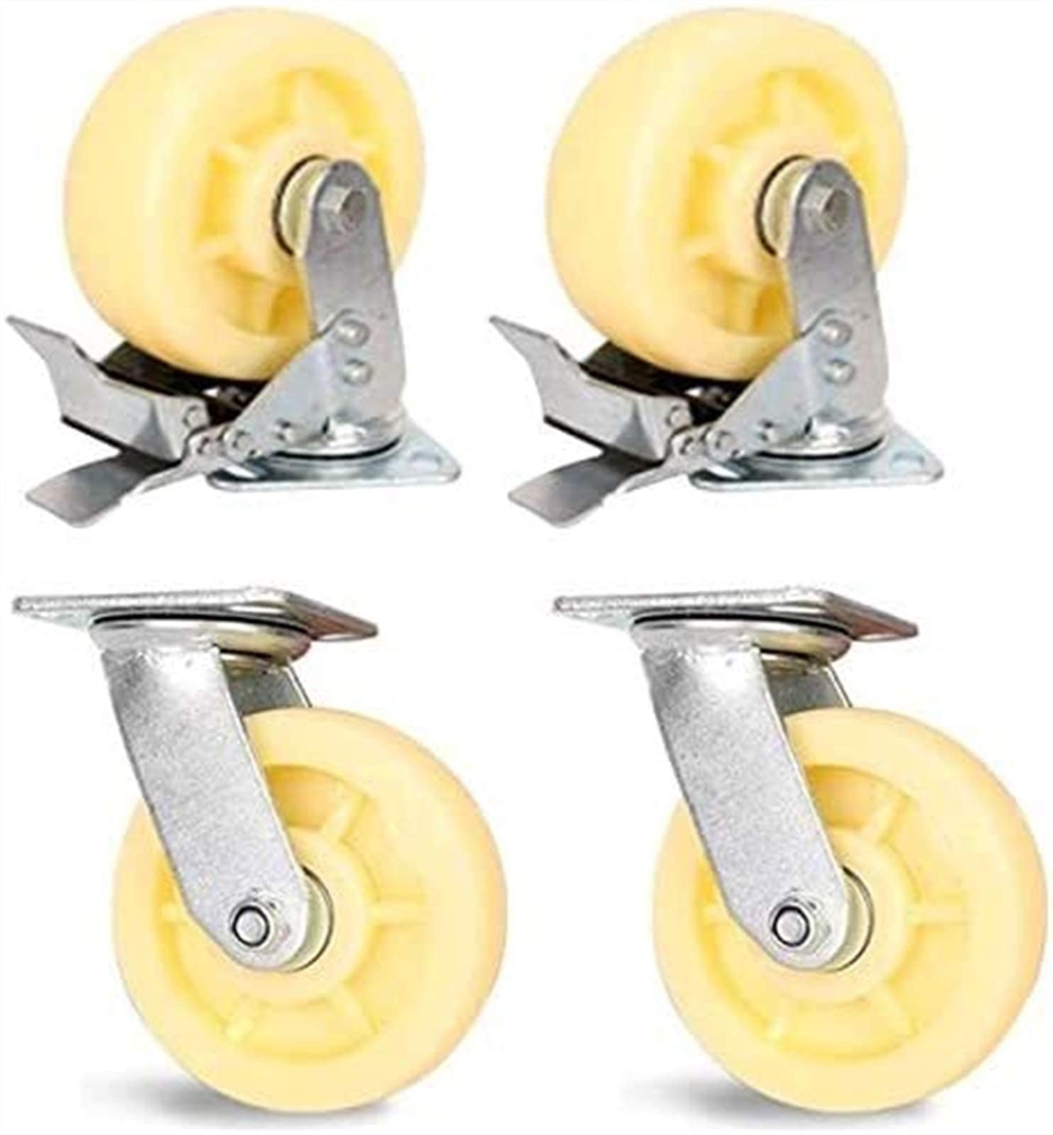 Roulettes de meubles en nylon lourd pack de 4 pour chariot
