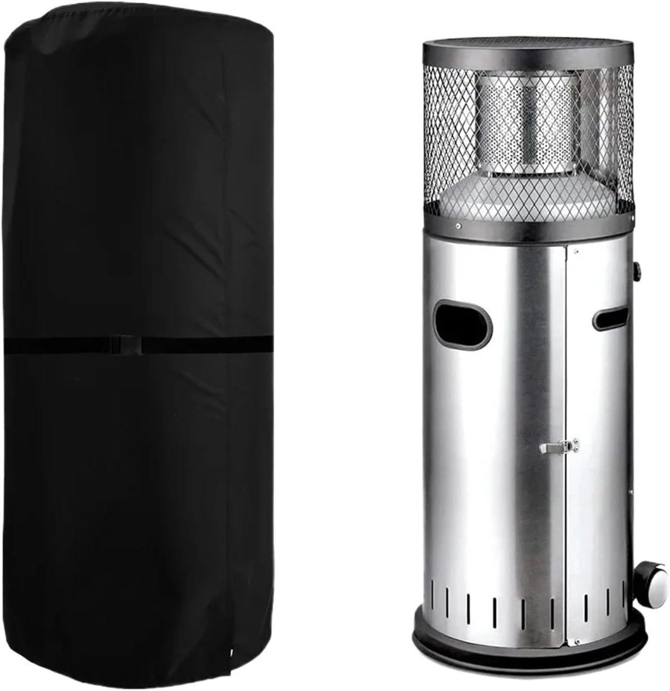 Patio Heater Cover 420D Oxford Cloth Waterproof Air Heater Cover Windproof Dust-Proof UV-resistant Garden Outdoors Furniture Protector(A 50x120cm 420D)