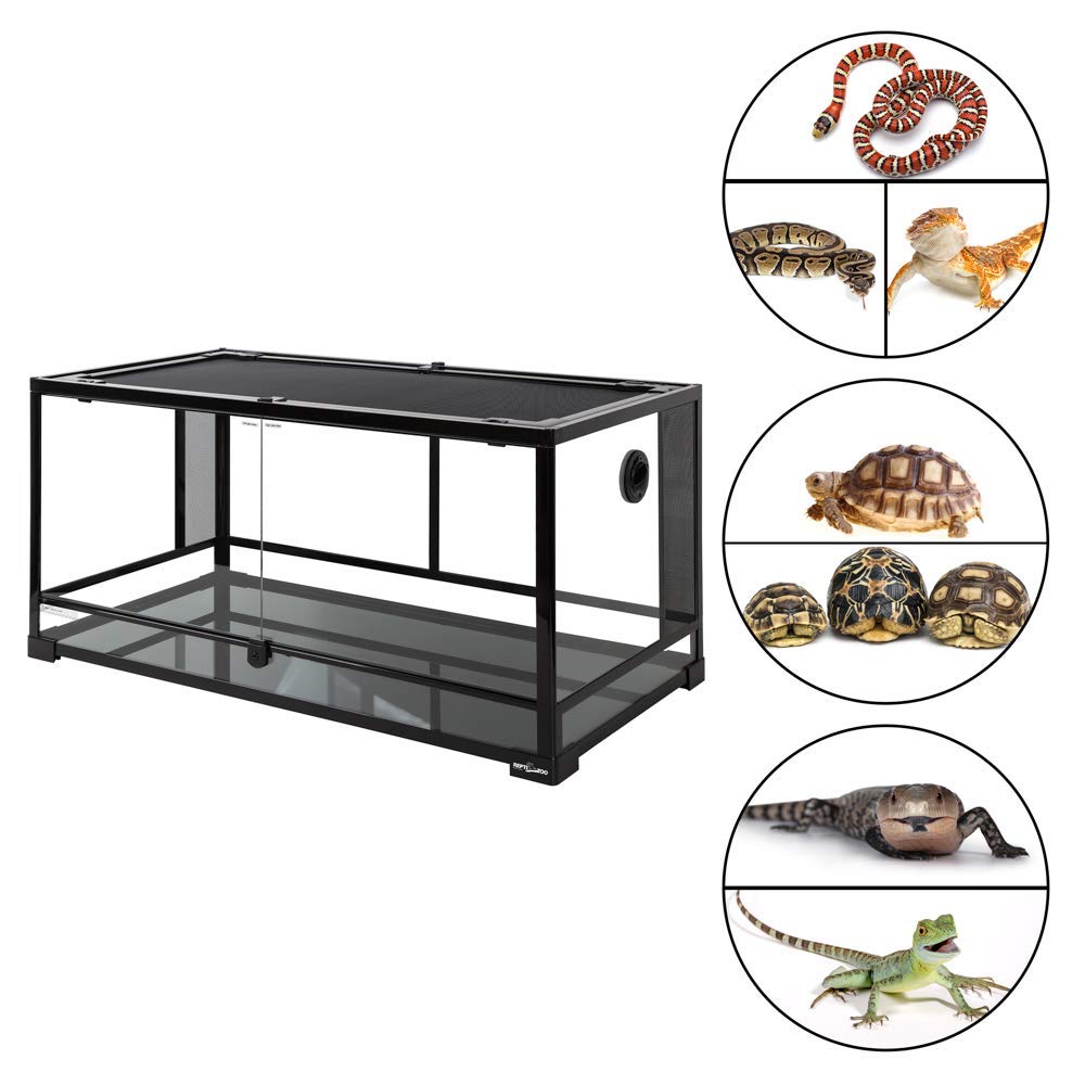 ReptiZoo Terrario de Cristal 91,5 x 46 x 46 cm, Desmontable – enviable. RK0119