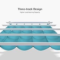 Vista 2 de PURPLE LEAF Pérgola Retráctil para Exteriores de 10' X 12' con Toldo de Sombra Solar Cubierta Blanca Refugio de Metal para Patio Jardín Porche Patio