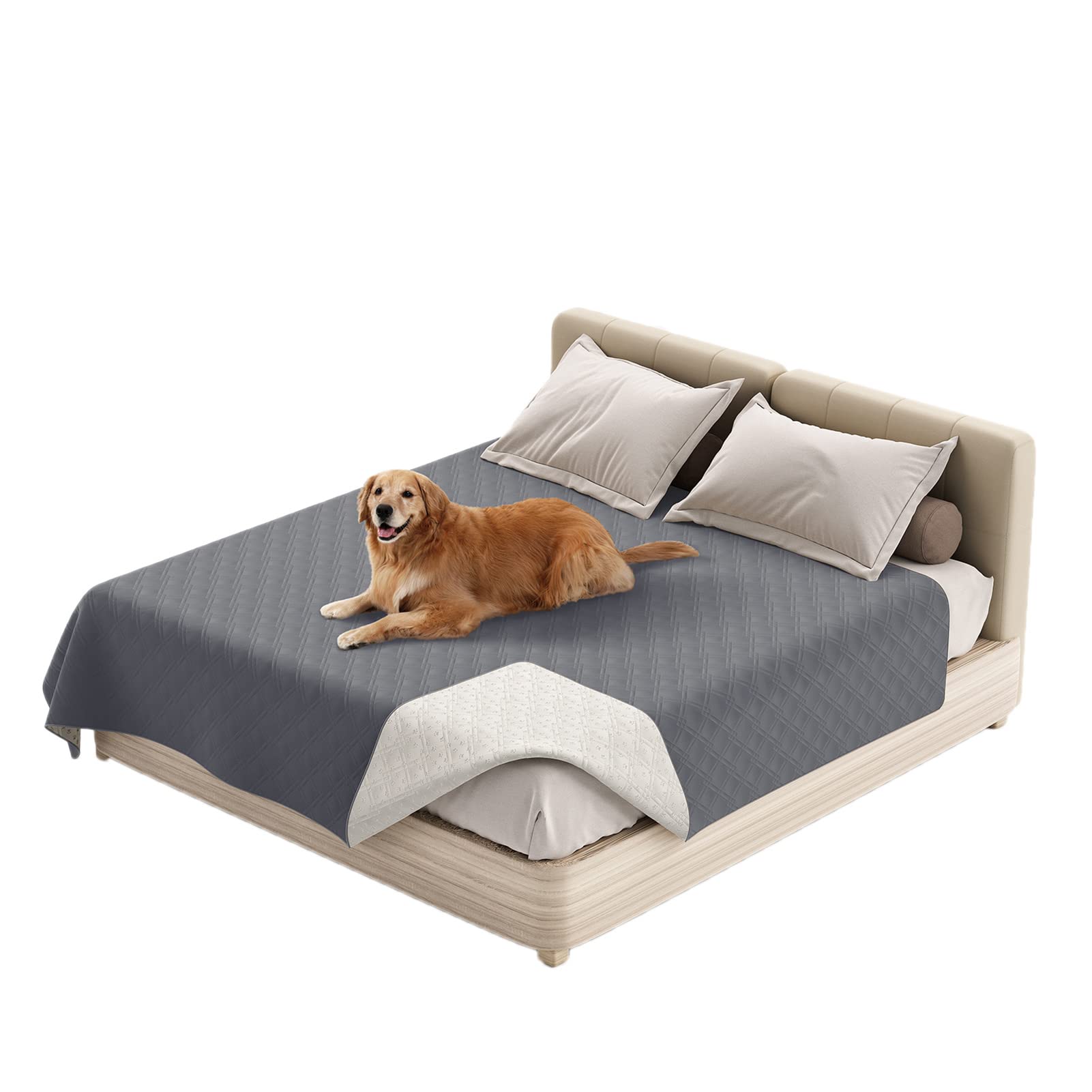 GYHH 100% Waterproof Dog Bed Cover Pet Blanket for Furniture Bed Couch Sofa Reversible Lightweight