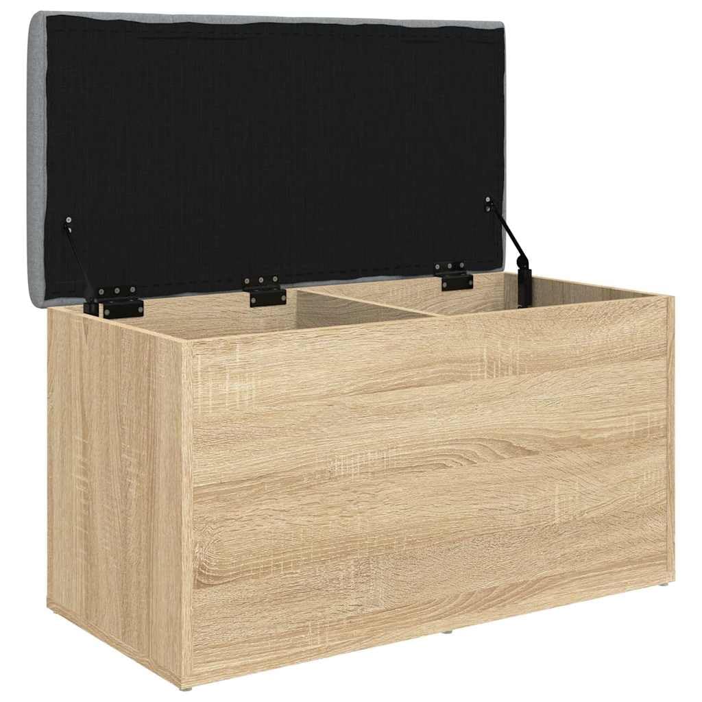 vidaXL Banco de almacenaje Roble Sonoma 82x42x45 cm Madera de ingeniería