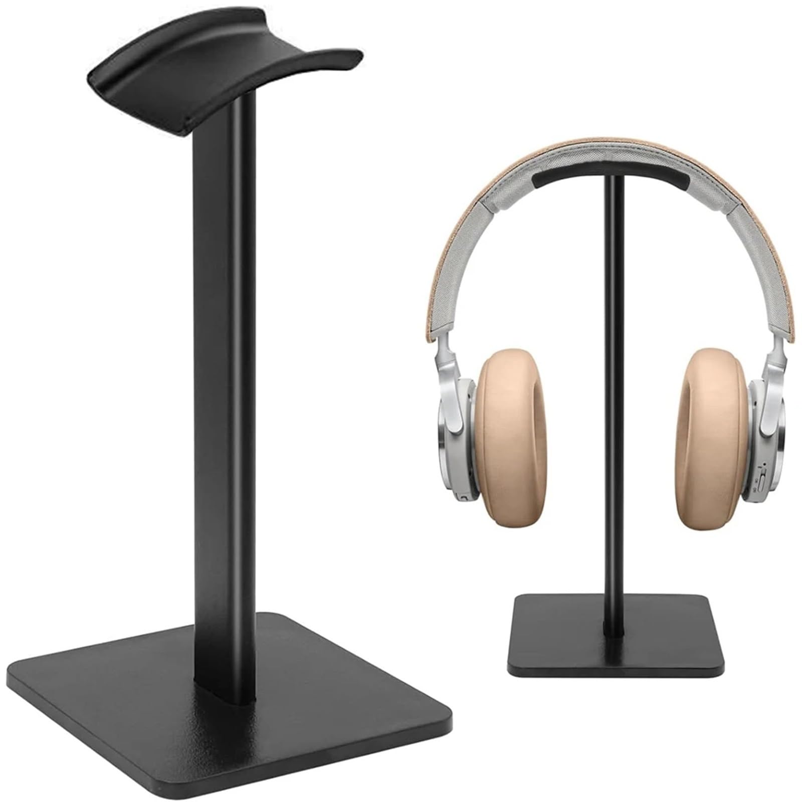 Supporto per Cuffie Supporto for Cuffie da 2 Pezzi Supporto for Cuffie Universale in Alluminio in Metallo Supporto for Cuffie in Alluminio per Cuffie(Black)