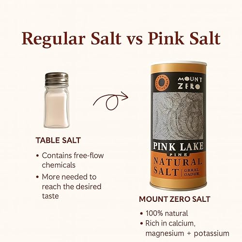 Miniatura 4 de Mount Zero Pink Lake Salt Fine 7.05oz  Sal rosa australiana, cosechada a mano, sal de acabado gourmet, rica en minerales, sin microplásticos, sin