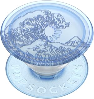 PopSockets Plant-Based Phone Grip with Expanding Kickstand, Eco-Friendly PopSockets for Phone -Translucent Ocean