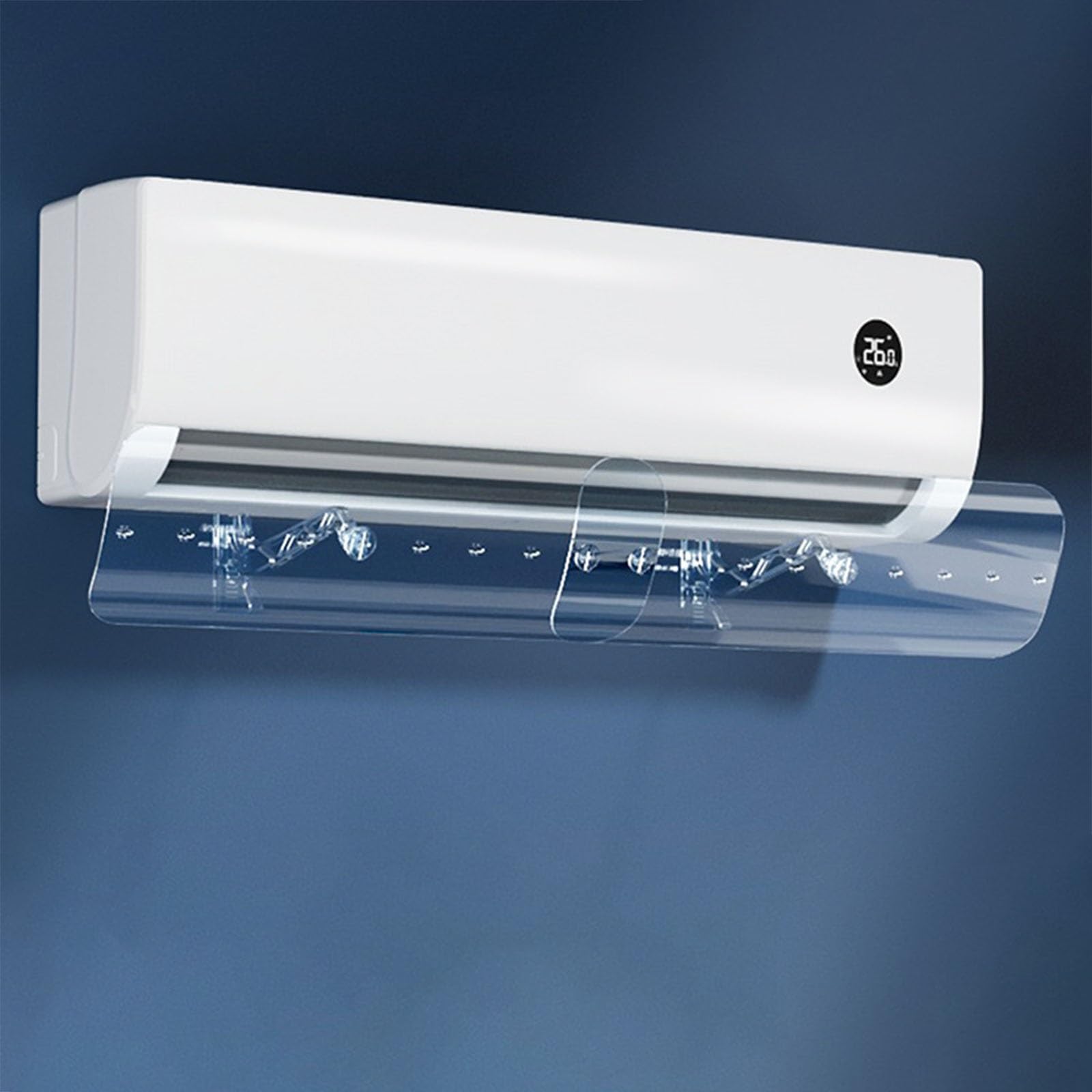 SXYCKRUI Adjustable Air Conditioner Deflector, Retractable Clear Air Conditioner Vent Deflector, Enhance Cooling and Heating Circulation