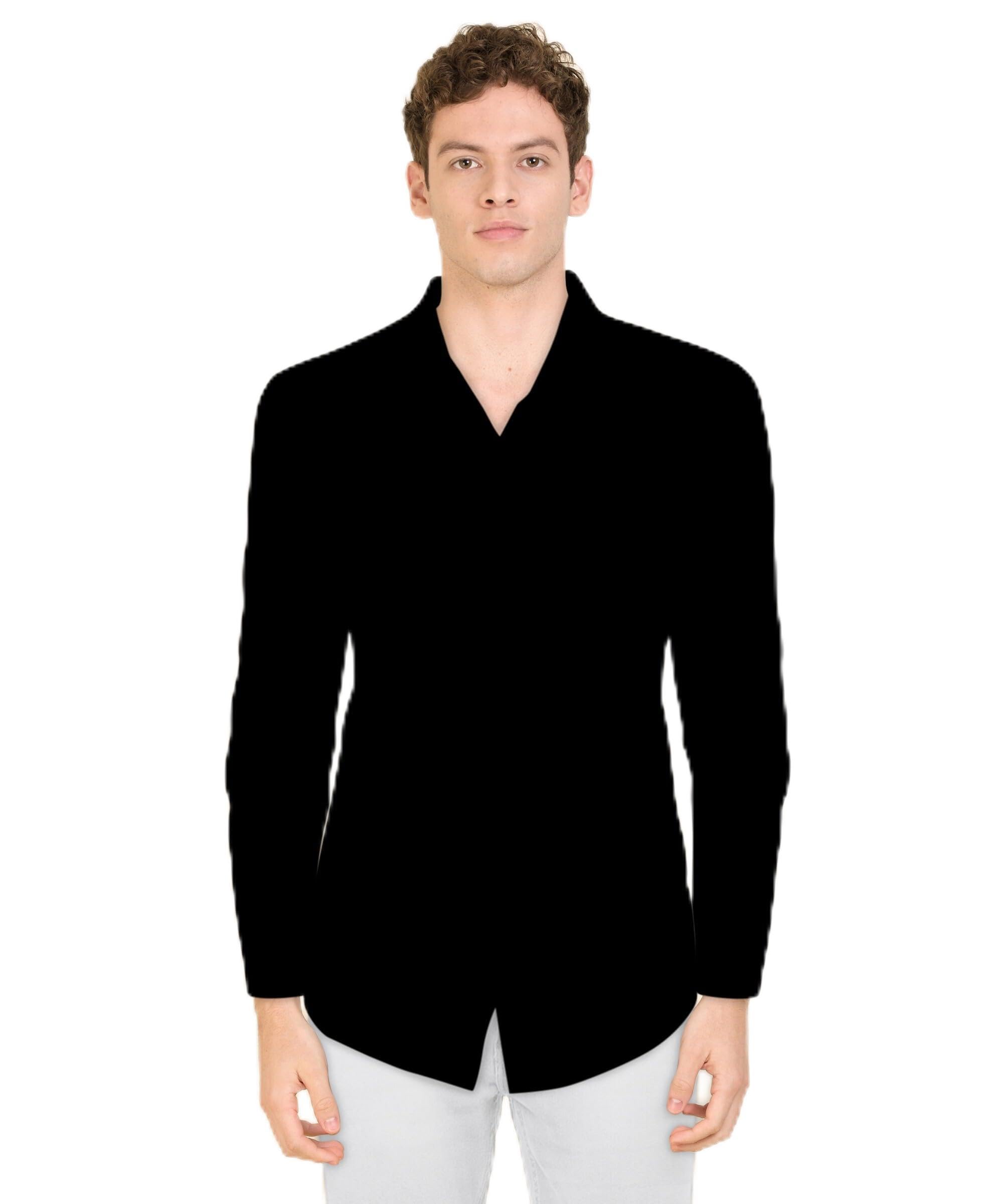 Polycotton Solid Shirt Fabric (Unstitched) PJE-Ushirt BK-1-picture-18