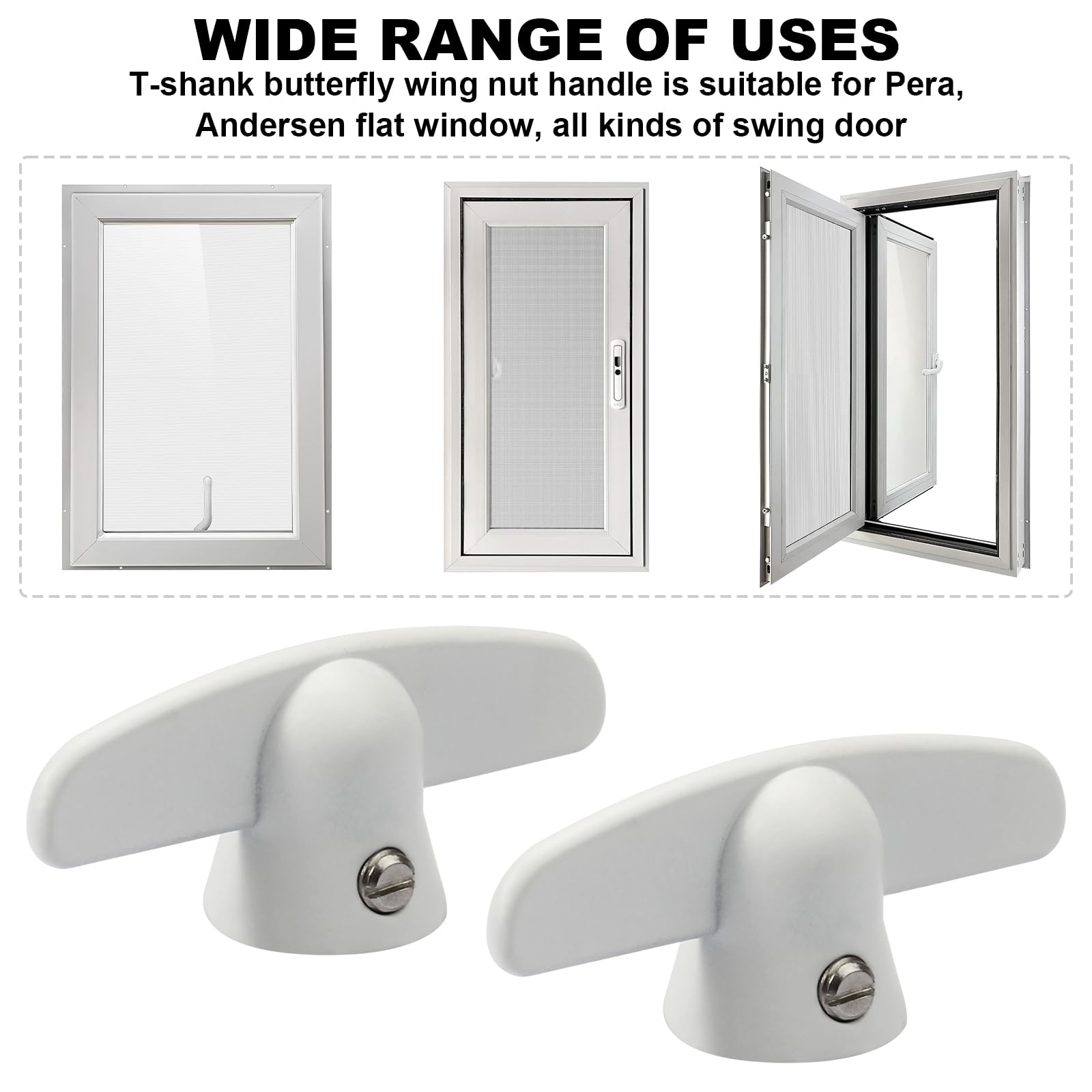 VIDABTE 3/8 Butterfly Wing Nut THandle For Pella