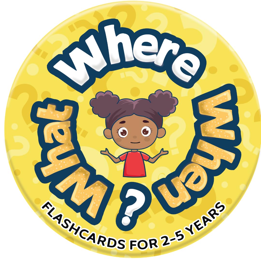 What Where When Conversation Flash Cards for Toddlers 2+ Years - Speech Therapy Materials - 50 Double Sided Flashcards - Learn to Talk, Social Skills & Emotional Learning Activities, by Pidoko Kids