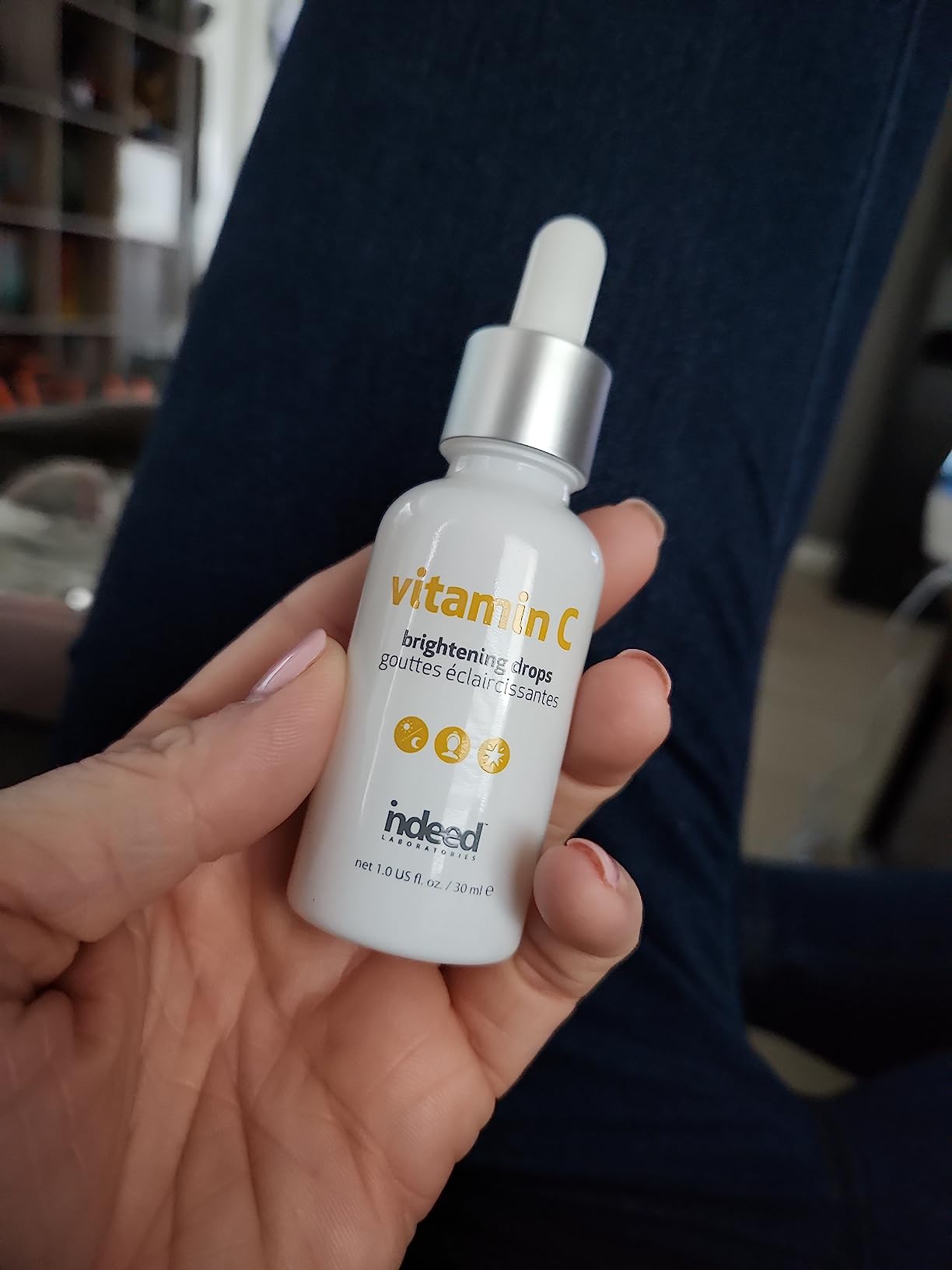 Indeed Labs Vitamin C Brightening Drops | Lightweight Vitamin C Facial Serum | Encapsulated Ascorbic Acid for 15x Absorption | with Moisturizing Tamarind Seed Extract & Biosaccharide Gum-1, (1 Fl Oz)