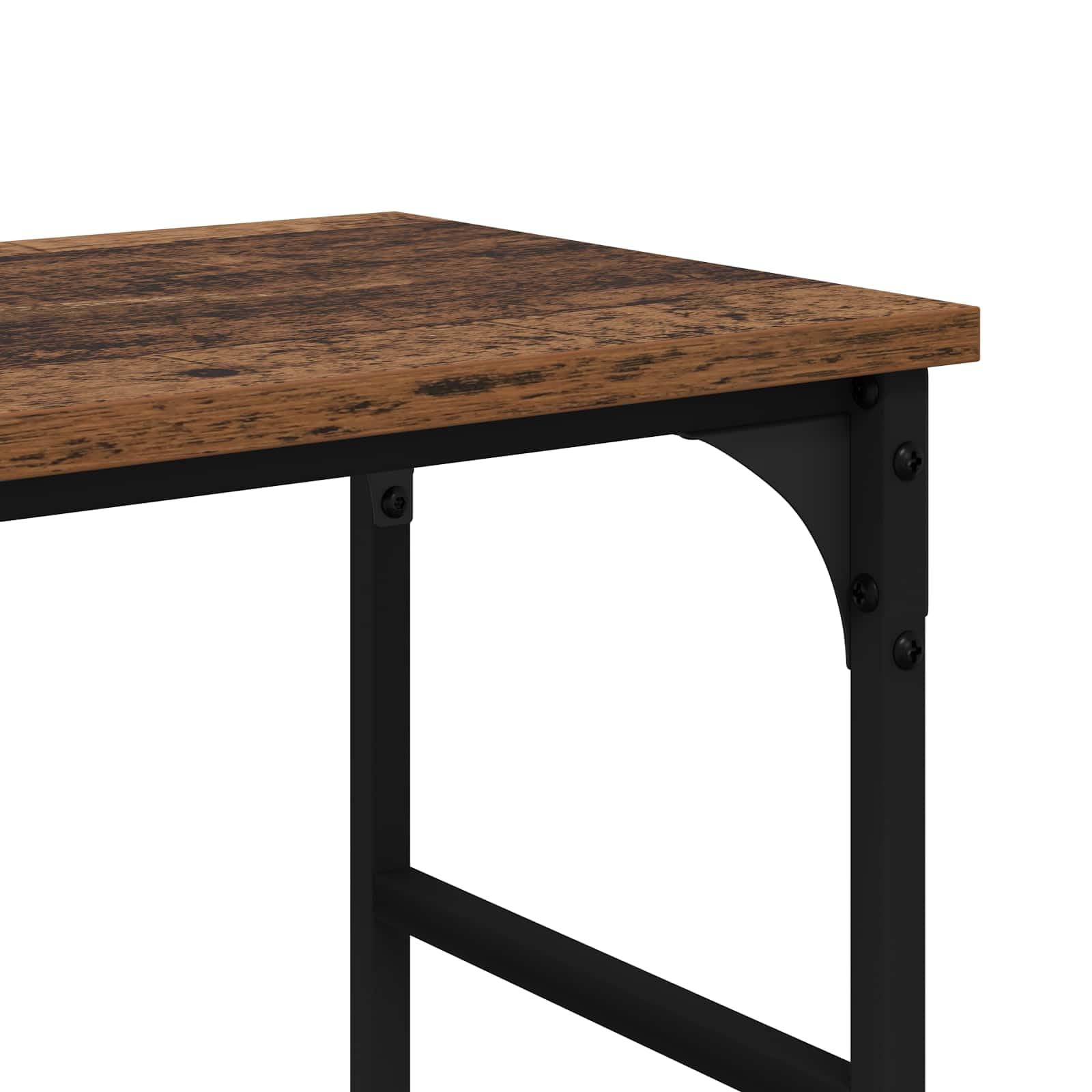 Consolle Ingresso Legno Ingegnerizzato e Metallo 150x29x76,5 cm | Mobile versatile per corridoio e soggiorno con tre ampi ripiani in stile industriale, portata fino a 75 kg.
