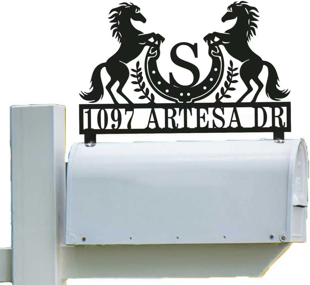 Mailbox Topper with House Number Mailbox Topper,Custom Address Sign, Personalized Decorative Mailbox sign (Mailbox and Post NOT Included)