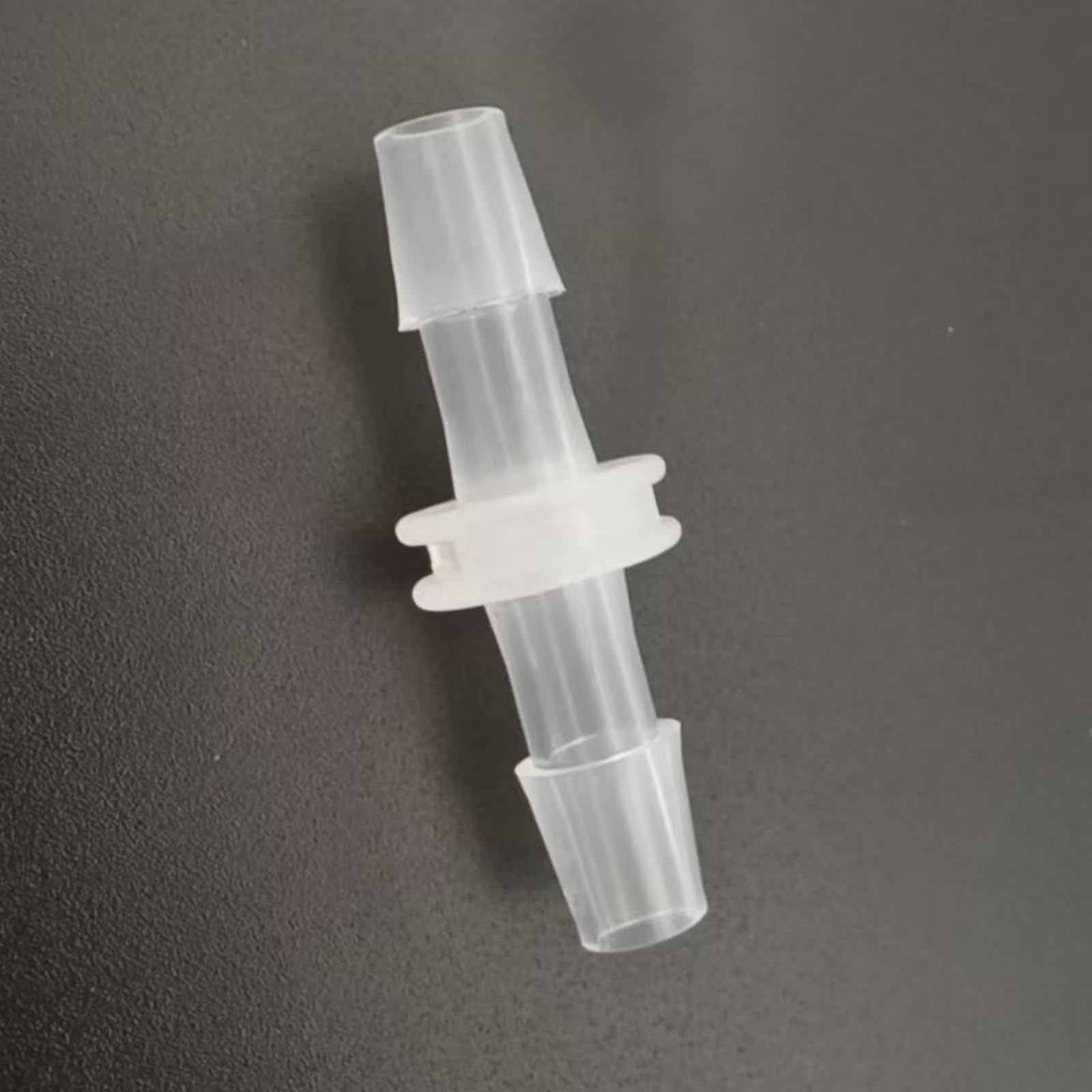 25 Pack Hose Barb Connectors - Equal Straight Barbed Hose Fittings, Polypropylene (PP), Clear and Transparent(1/4 Inch-6.4mm)