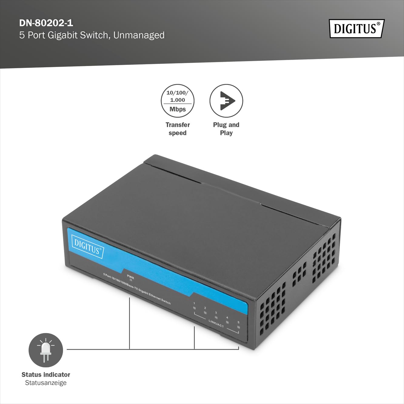 HARTING Industrial Ethernet Switches, Unmanaged, Full Gigabit Ethernet, Netwerkswitch, Verkoop