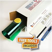 Vista 2 de BDF CAGN - Película decorativa para ventana, color verde, 36 pulgadas x 15 pies