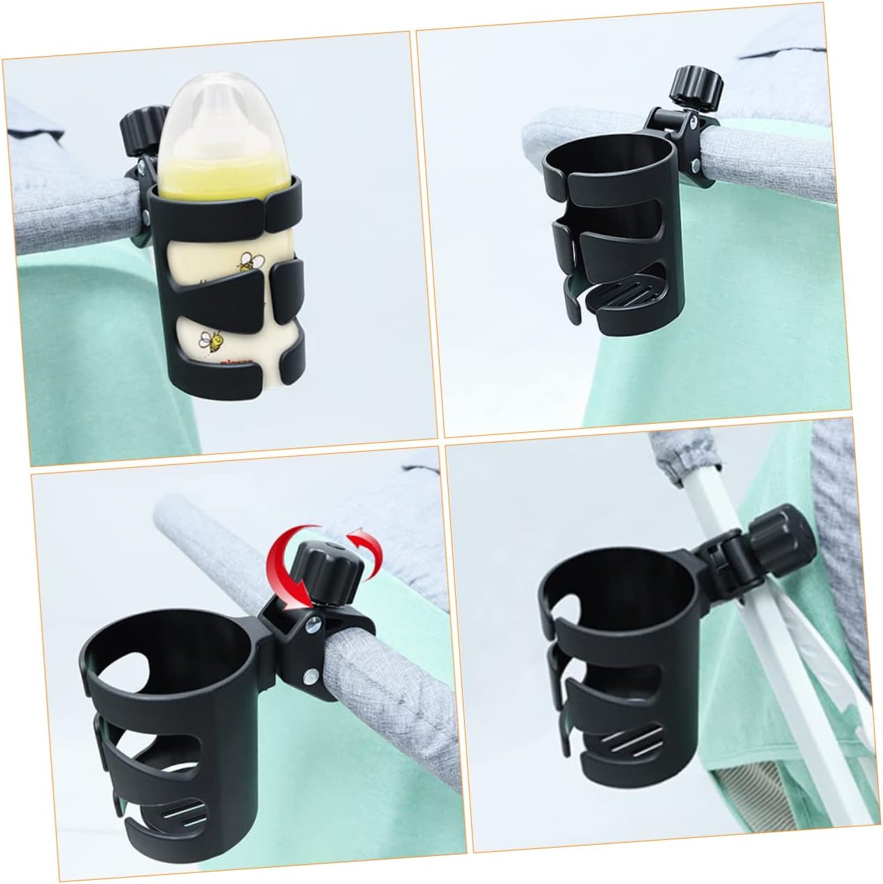 Stroller Cup Holder Versatile Drink Holder for Bottles Cups for Outdoor Activities for Strollers Bicycles
