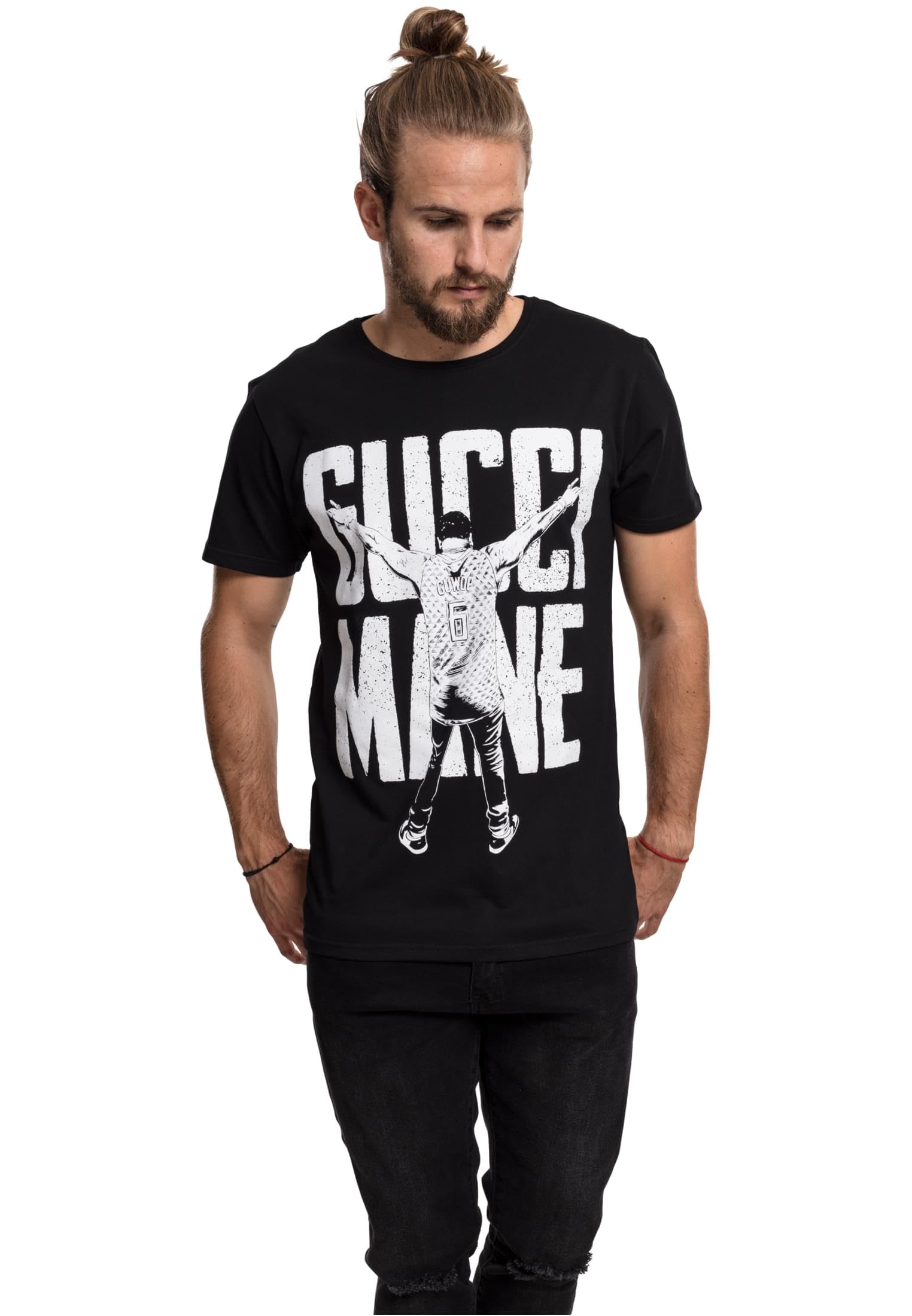 Merchcode Men's Gucci Mane Victory Tee T-Shirt, Black, S