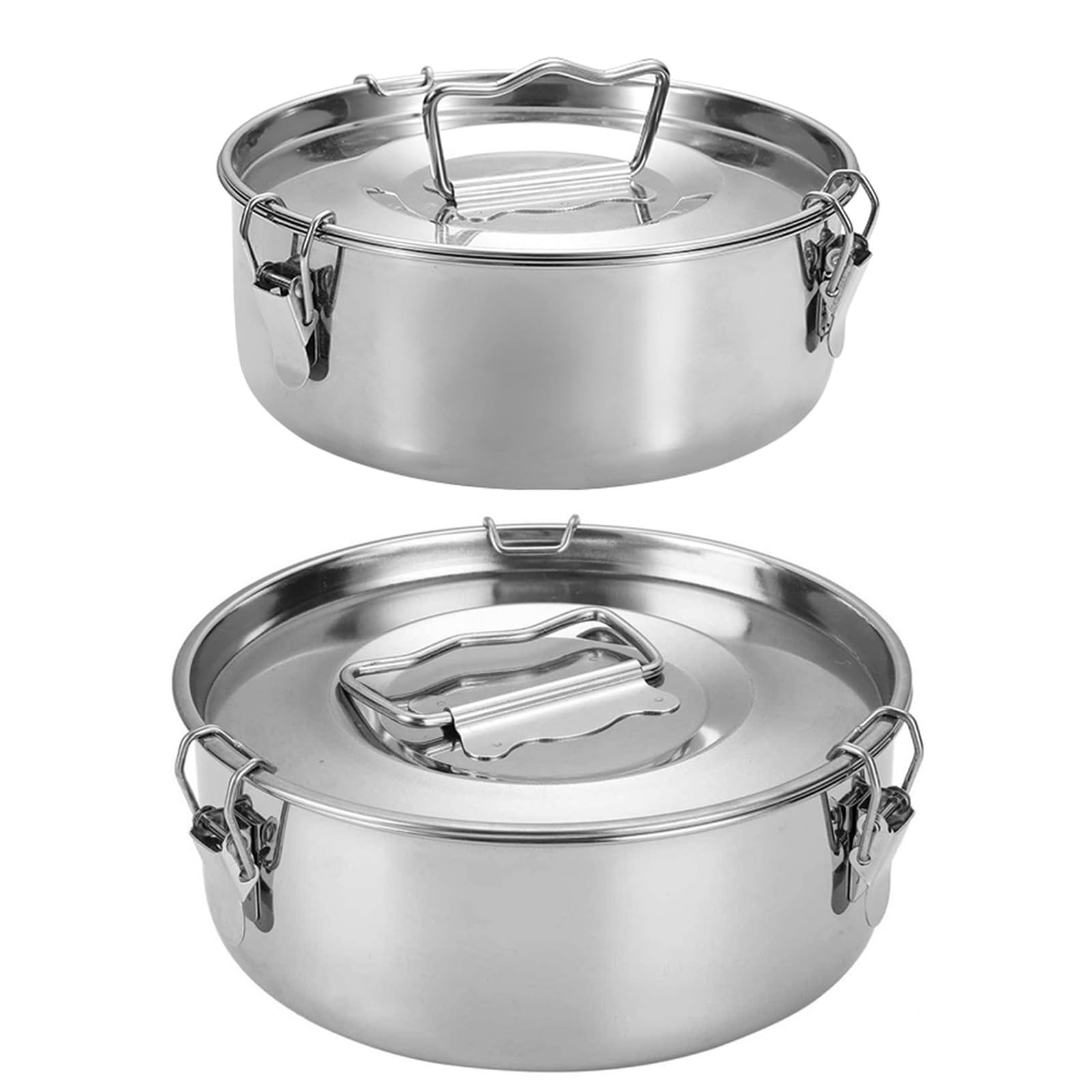 Flanformen Sartén 304 Acero Inoxidable Con Cierre De Sellado Y Tapa Para Hornear Quiches Pasteles De Cocina Herramienta De Cocina Molde De Cocción A Presión Para Postre