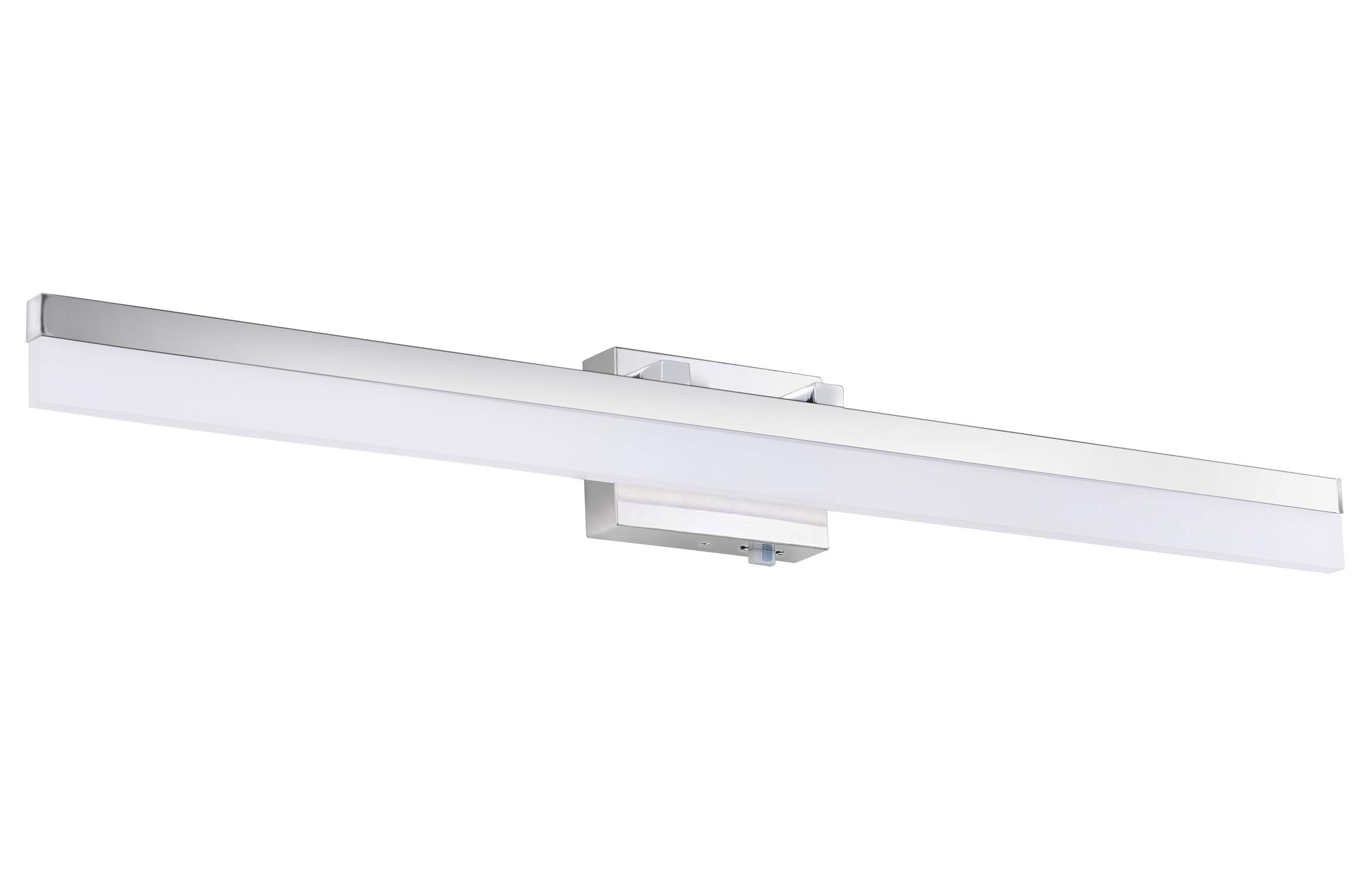 3 Color Modern LED Vanity Light Fixture, Chrome Finish