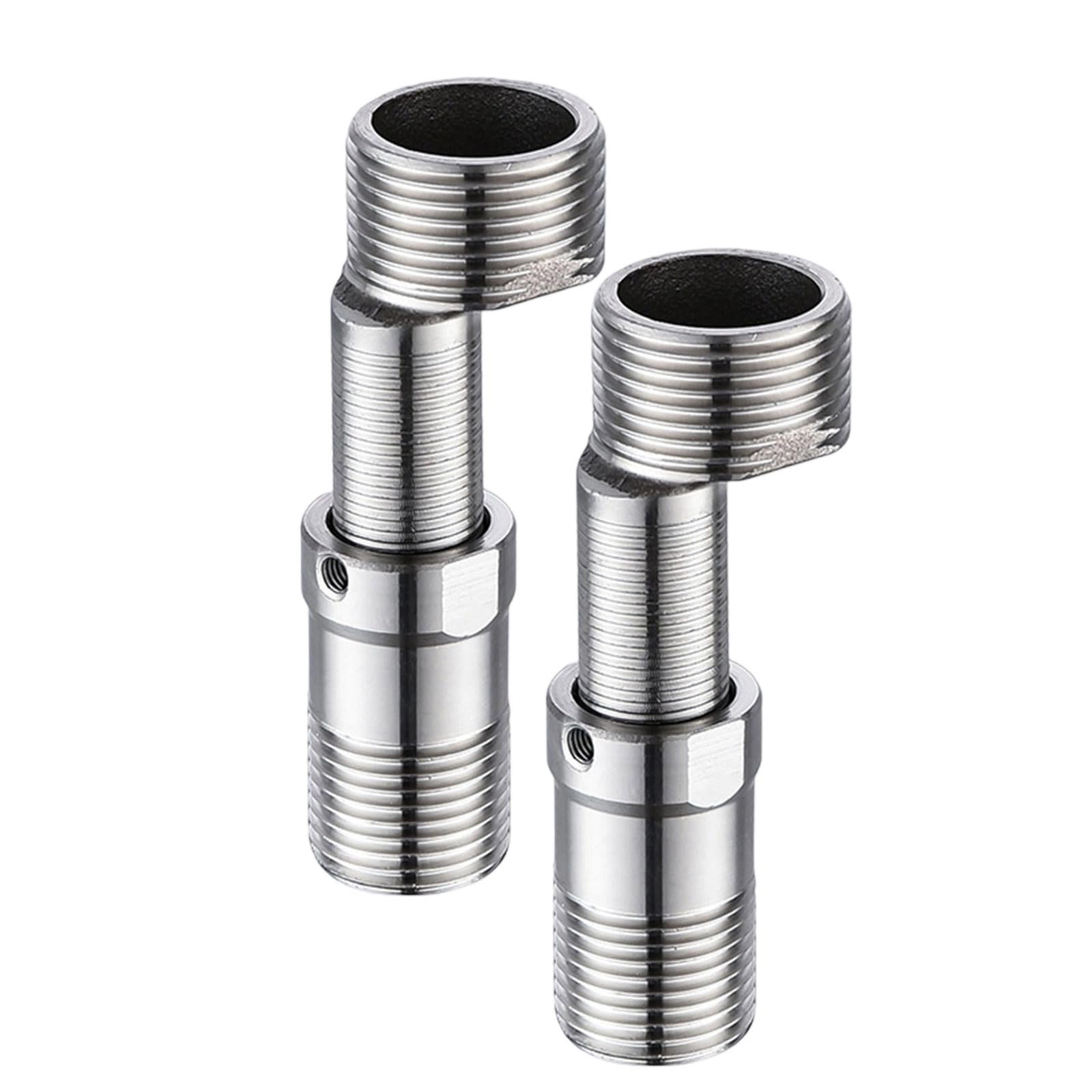 Lirrvb 7.8 Only 2 Telescopi Shower Arm Connector With 360 Swivels Stainless Steels Wall Mounted Shower Faucet Adapters Quick Installation Universals Thread Eccentric Screw Corner