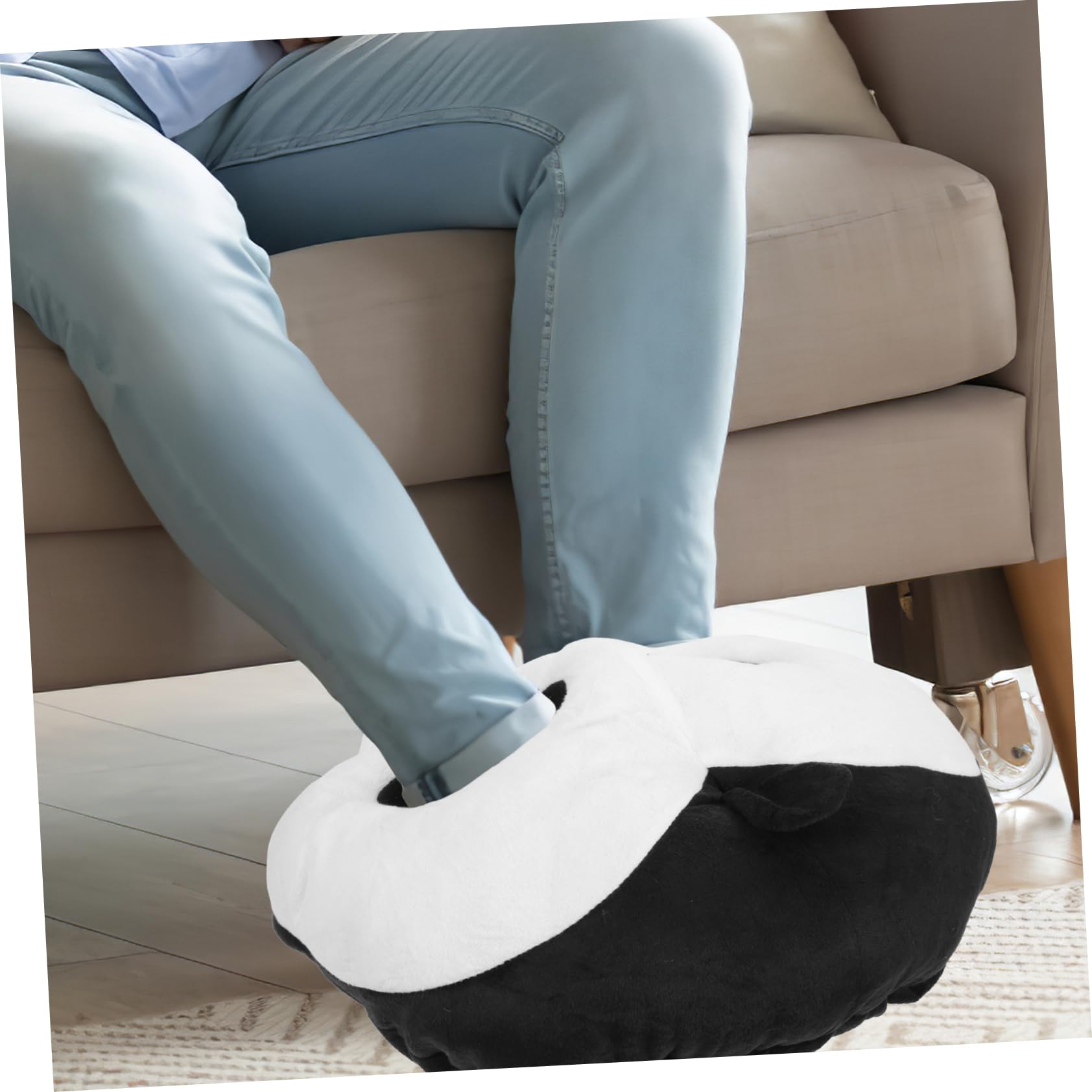 Healvian Calentadores Electricos Mujer Calentadores De Dedos Usb Dedos De Los Pies Calentadores De Manos y Pies Más Cálido Calefacción Calentador De Pies Negro Felpa