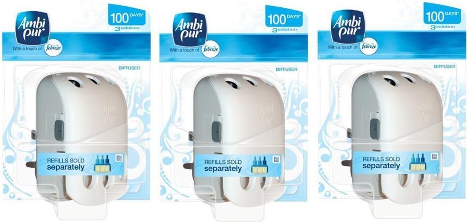 3 X AMBI PUR 3VOLUTION PLUG IN ADJUSTABLE DIFFUSER MACHINE (ONLY) AIR FRESHENER