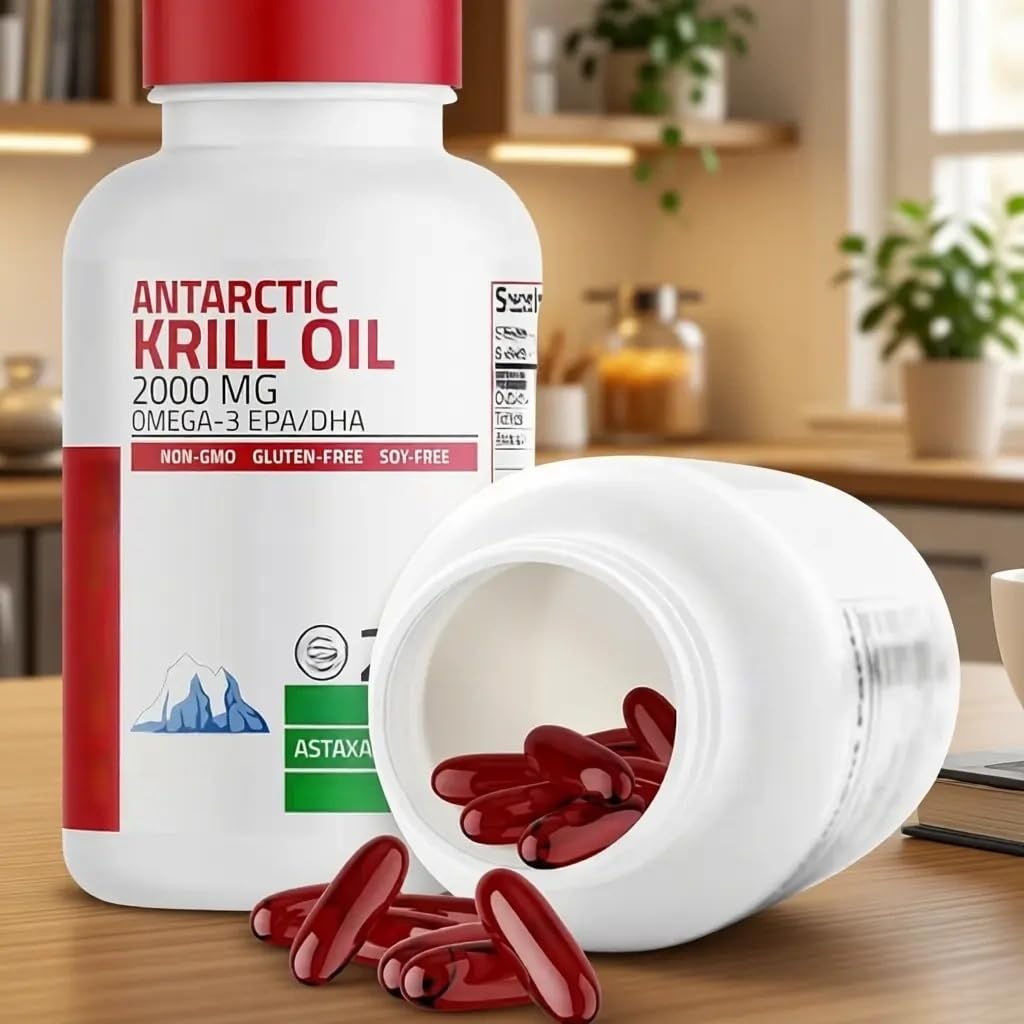 Olio di krill antartico, supporto per articolazioni e occhi.